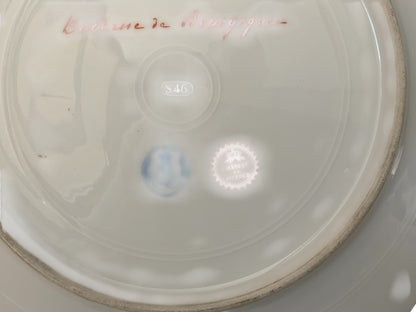 19thC Sèvres Marked Portrait Plate Duchess de Bourgogne Signed Debrie Made in France c.1890-1910