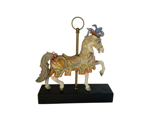 Vintage Cybis Porcelain Carousel Horse "Charger" Limited Edition #145 USA 1984