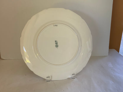 Antique Royal Doulton Robert Allen Dinner Plates Mint Green Gold Gilt 10” Set of 12 (Dated 1916/1925)