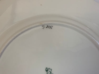 Antique Royal Doulton Robert Allen Dinner Plates Mint Green Gold Gilt 10” Set of 12 (Dated 1916/1925)
