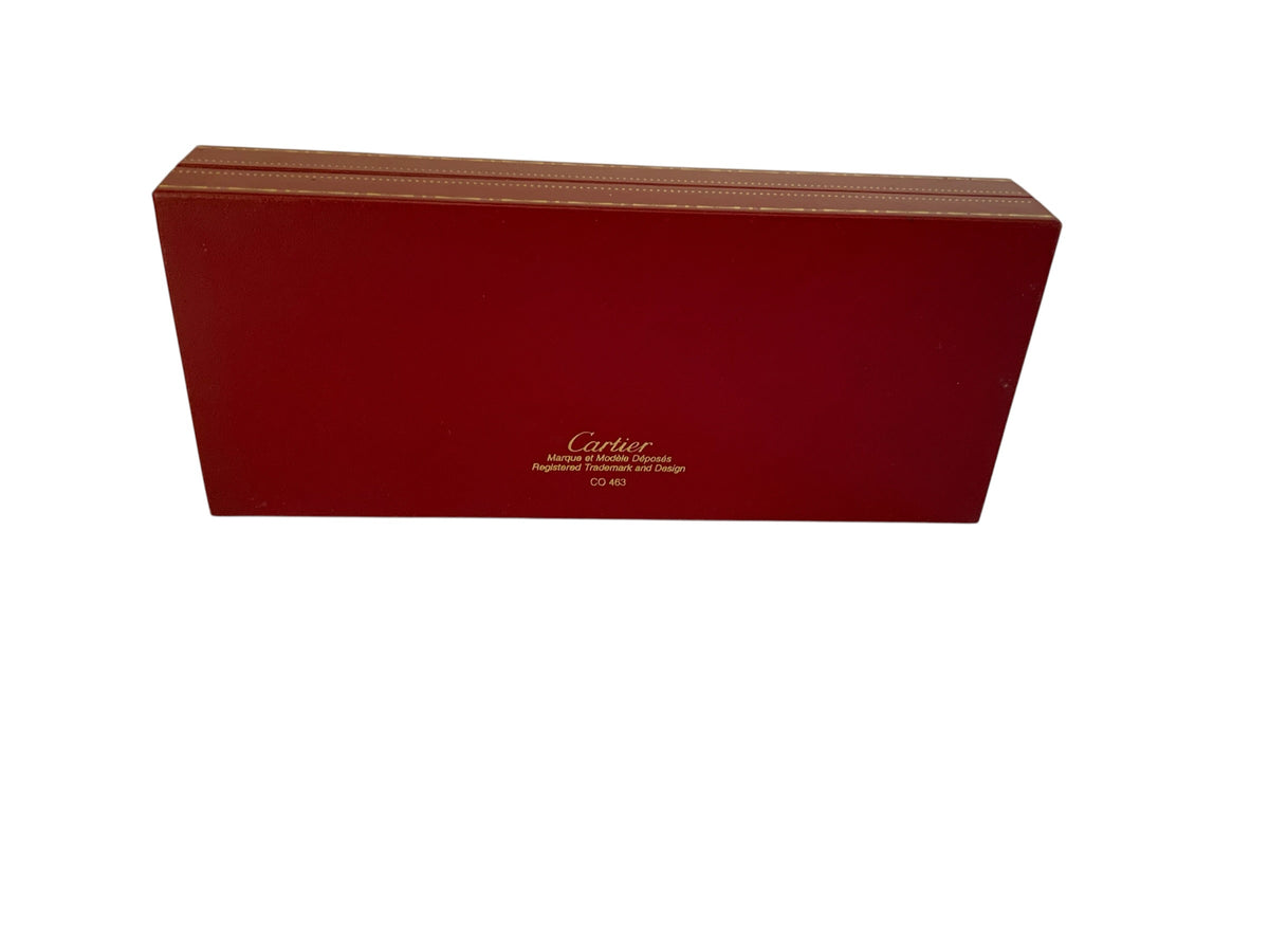 Vintage Must de Cartier Trinity Smooth Silver Plated Ballpoint Pen - Boxed w/ Serial D 14856 Made in France 1980s
