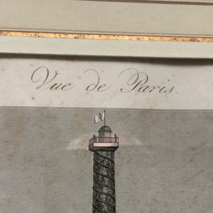 1834 Domenico Amici Engraving "Colonna Antonina" Rome Provenance Custom Framed by J. Pocker & Son, NYC