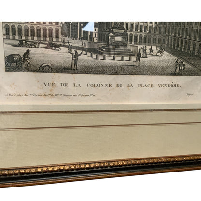 1834 Domenico Amici Engraving "Colonna Antonina" Rome Provenance Custom Framed by J. Pocker & Son, NYC