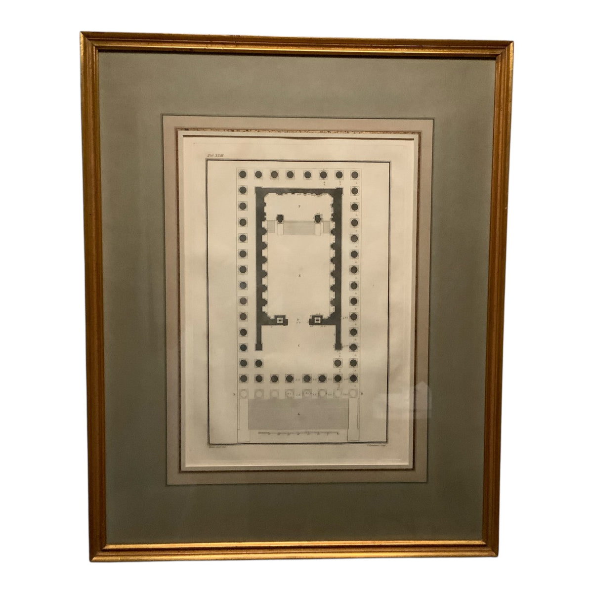 18th Century Copper Plate Engraving Ruins of Palmyra Grand Architectural Folio Plate XXIII by P. Fourdrinier after Giovanni Battista Borra