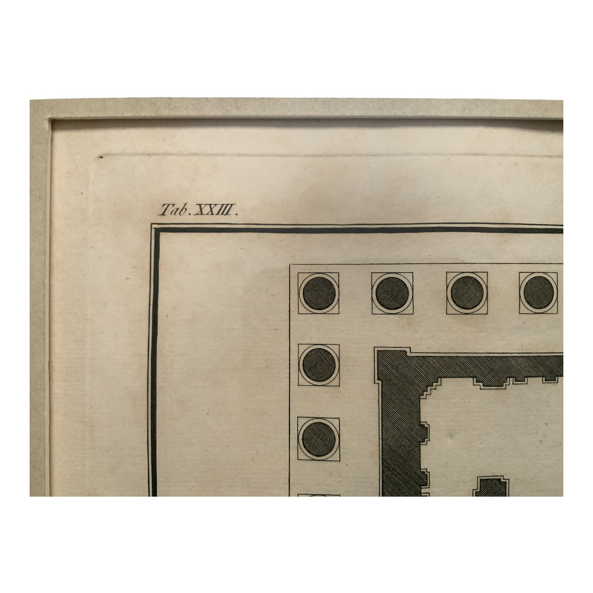 18th Century Copper Plate Engraving Ruins of Palmyra Grand Architectural Folio Plate XXIII by P. Fourdrinier after Giovanni Battista Borra