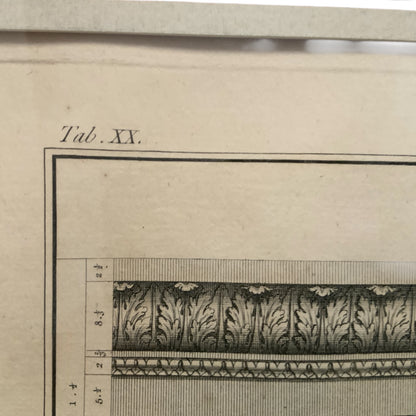 18th Century Copper Plate Engraving Ruins of Palmyra Grand Architectural Folio Plate XX by P. Fourdrinier after Giovanni Battista Borra