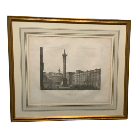 18th Century Copper Plate Engraving Ruins of Palmyra Grand Architectural Folio Plate VIII by P. Fourdrinier after Giovanni Battista Borra