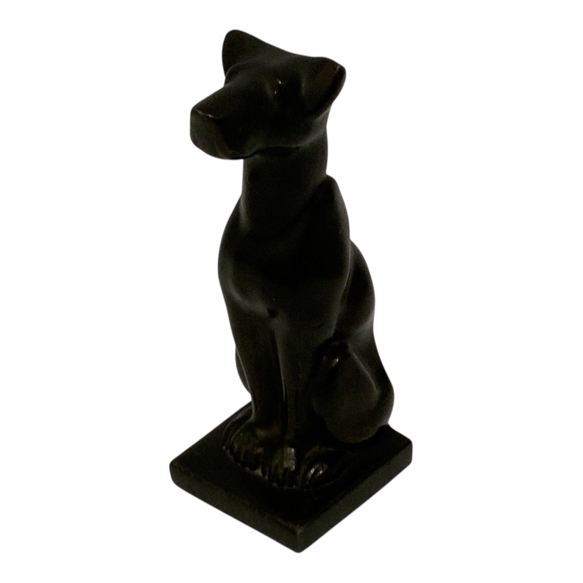 Art Deco JF Co Seated Great Dane Cast Metal Bookend USA c. 1920s–1930s