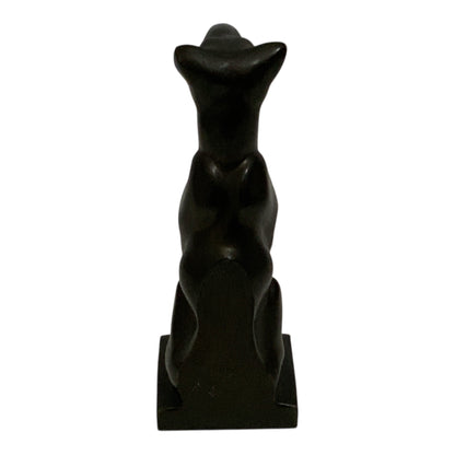 Art Deco JF Co Seated Great Dane Cast Metal Bookend USA c. 1920s–1930s