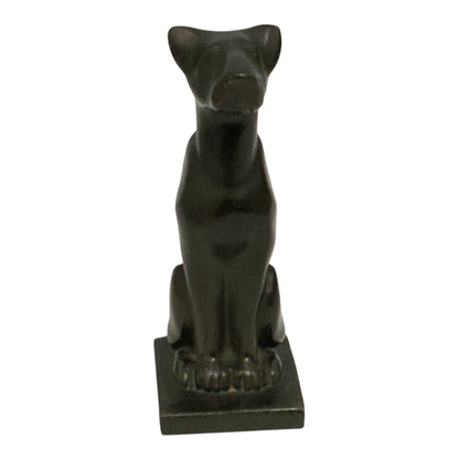 Art Deco JF Co Seated Great Dane Cast Metal Bookend USA c. 1920s–1930s